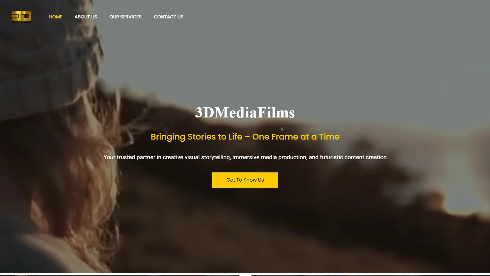 3D Media Films, a production house website by Ishwra