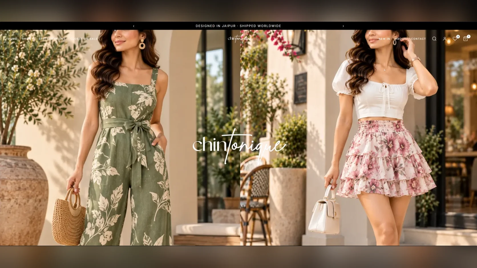Chintonique, a women’s fashion brand on Shopify. Project by Ishwra